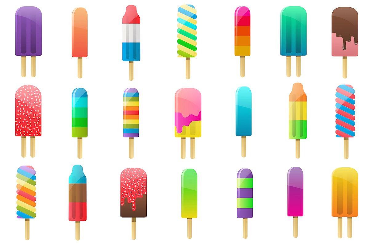 Watercolor Clip Art - Popsicles ~ Illustrations on Creative Market