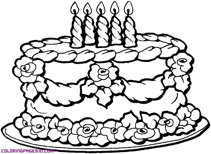 Simple Drawings Of Birthday Cakes - Drawing