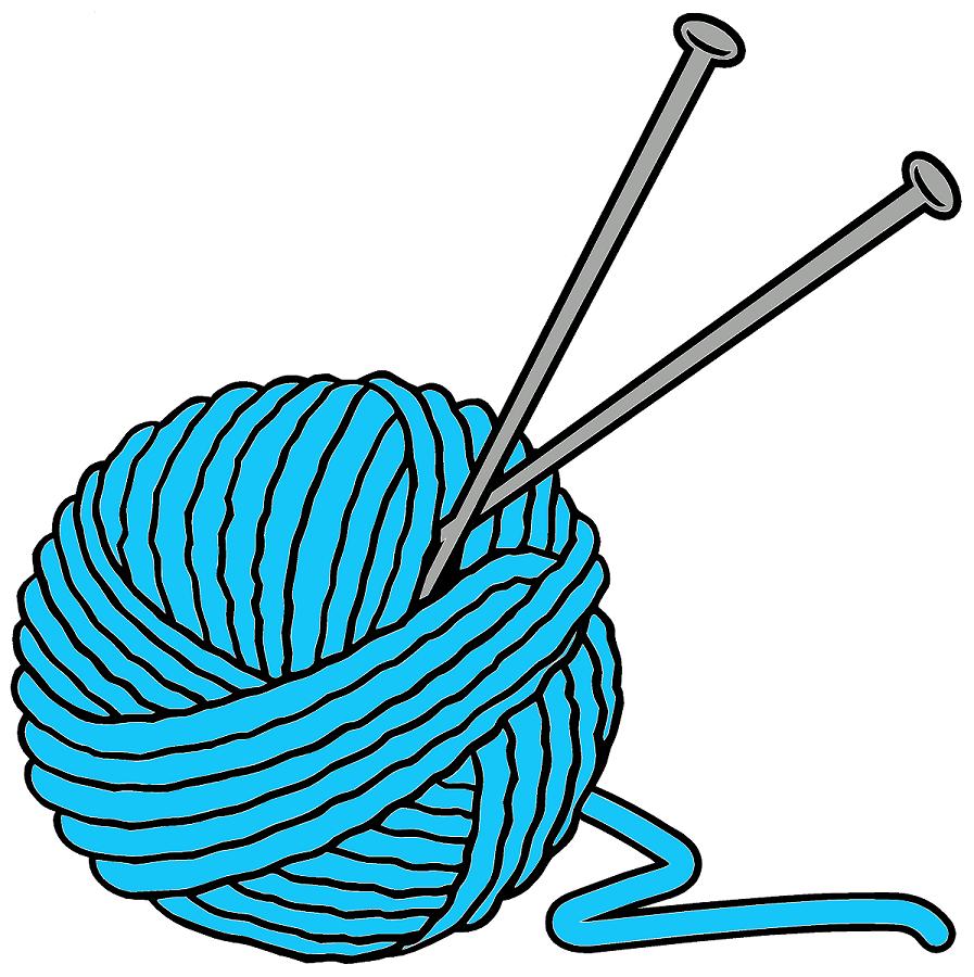 Free clipart knitting needles and yarn