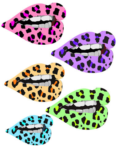 Cheetah Print Bow Clipart