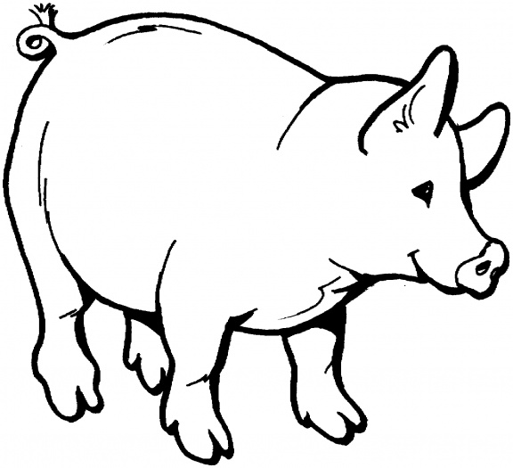 Pig Outline Clip Art