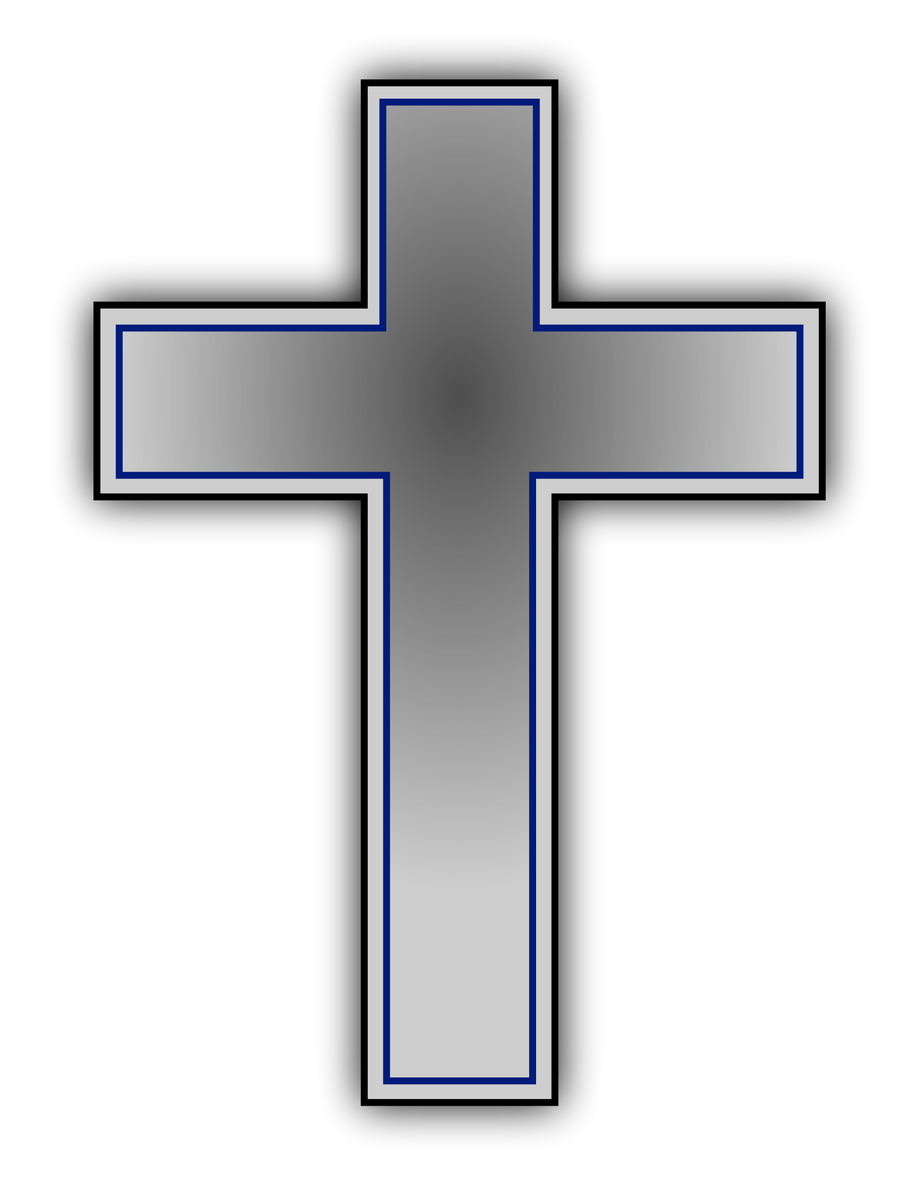 Cross black and white clipart