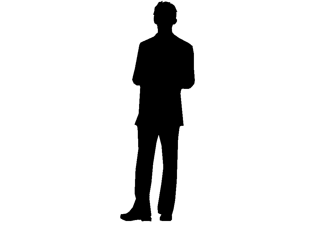 Silhouette of man clipart