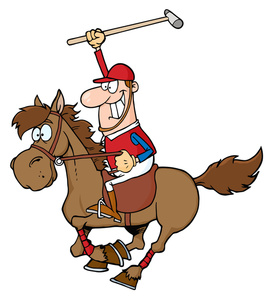 Funny Horse Riding Clipart