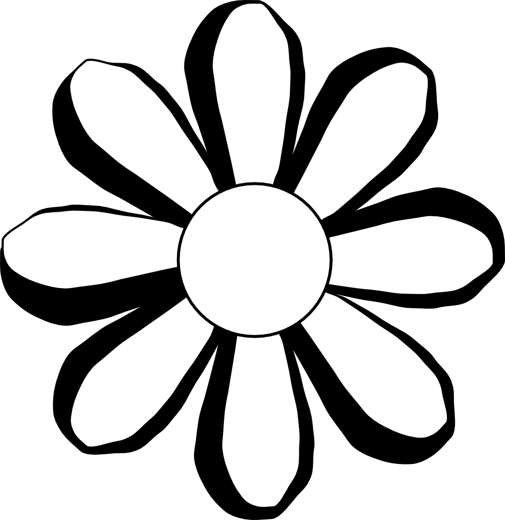 Black And White Cartoon Flowers | Free Download Clip Art | Free ...