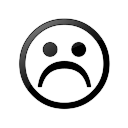 Sad face clip art black and white