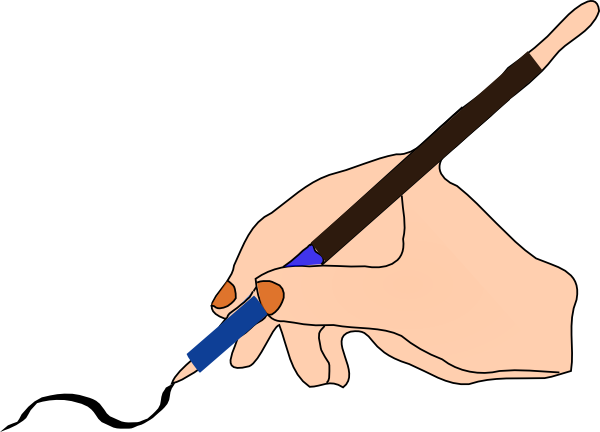 Hand With Pen Clipart