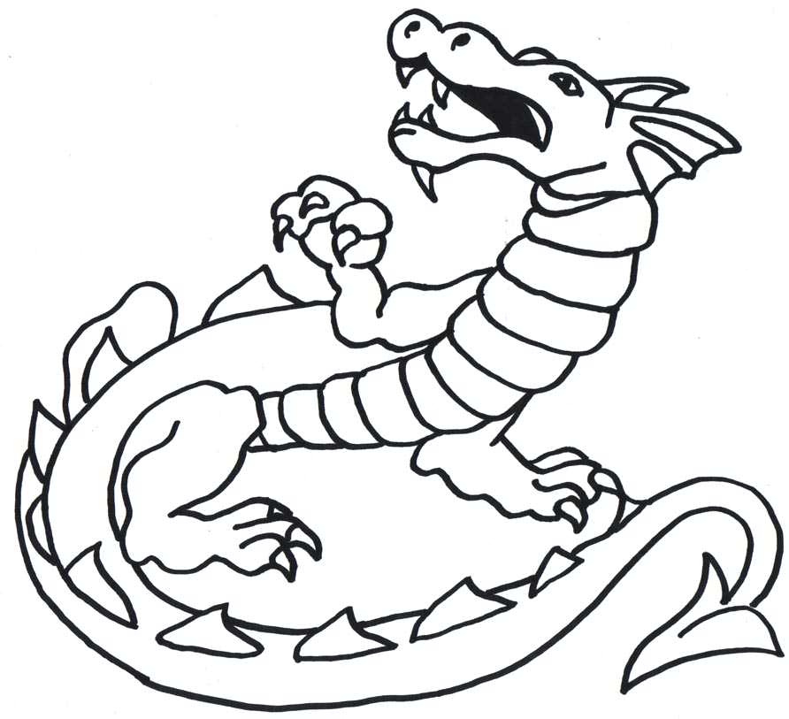 Outlines Of Dragons - ClipArt Best