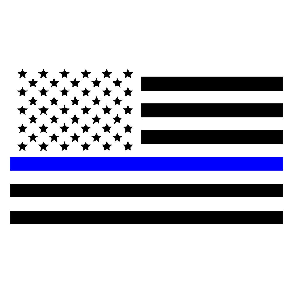 American Flag, thin blue line, police vinyl car truck decal, Made ...