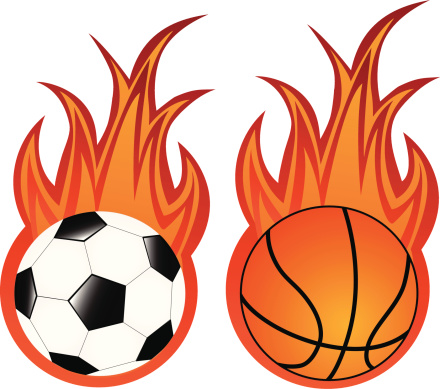 Basketball Flame Fire Backgrounds Clip Art, Vector Images ...