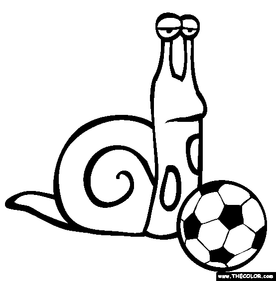 Snail Soccer Coloring Page | Free Snail Soccer Online Coloring