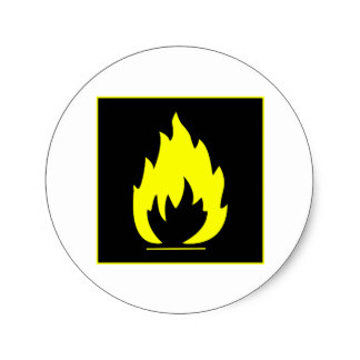 Warning Flammable Stickers | Zazzle