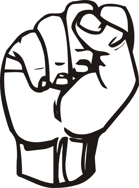 Angry clenched fist clipart transparent