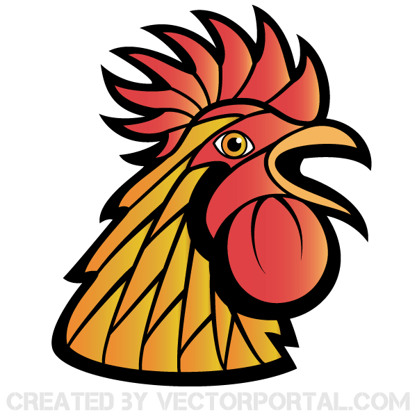 Rooster Vector Clipart | 123Freevectors