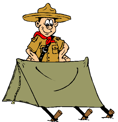 Boy scout summer camp clipart