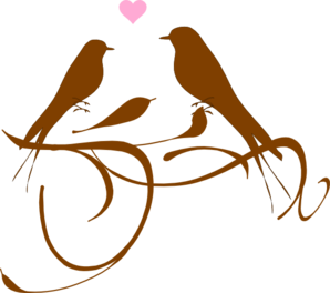 Two love birds clipart