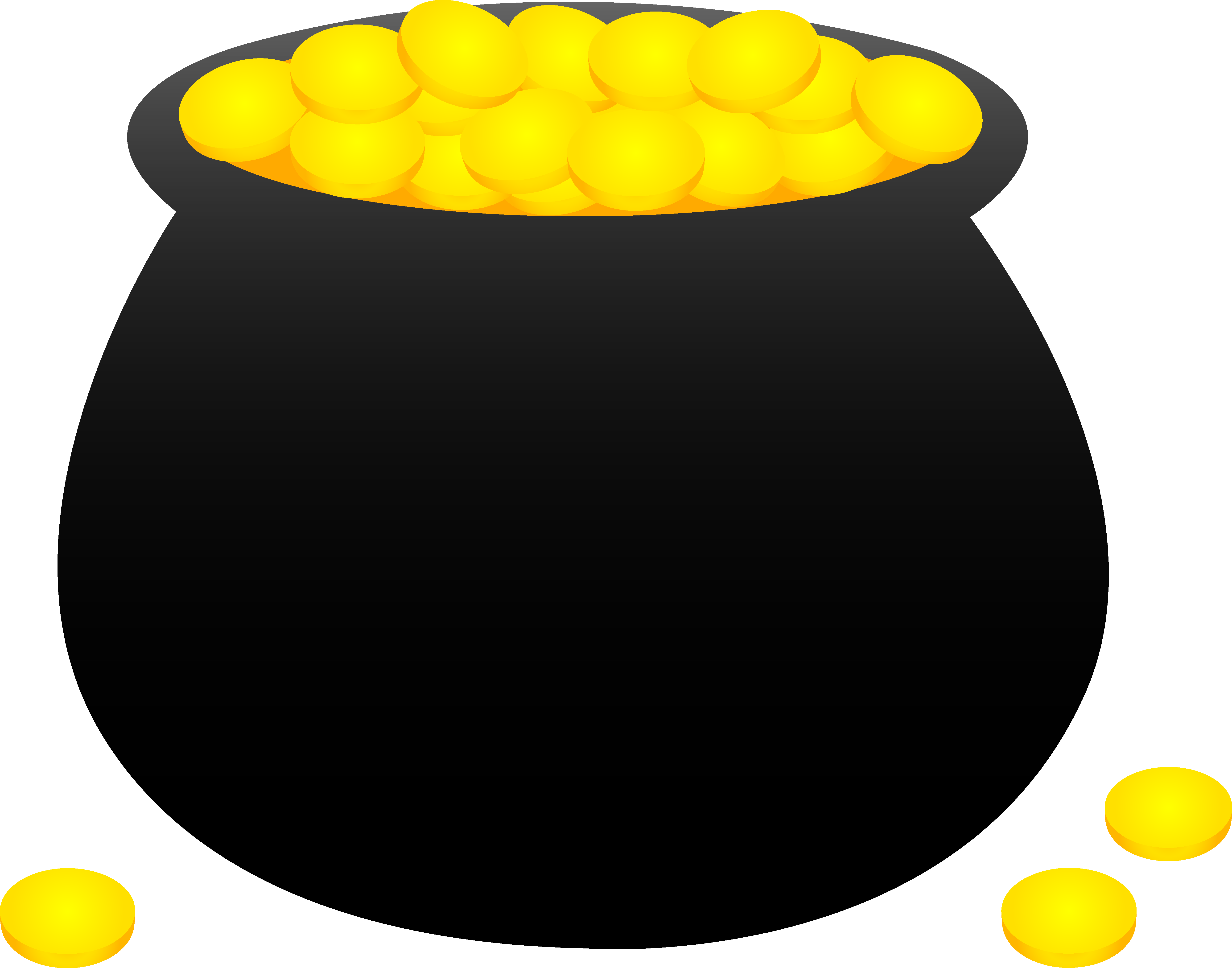 Cartoon pot of gold clipart