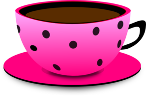 Pink tea cup clipart