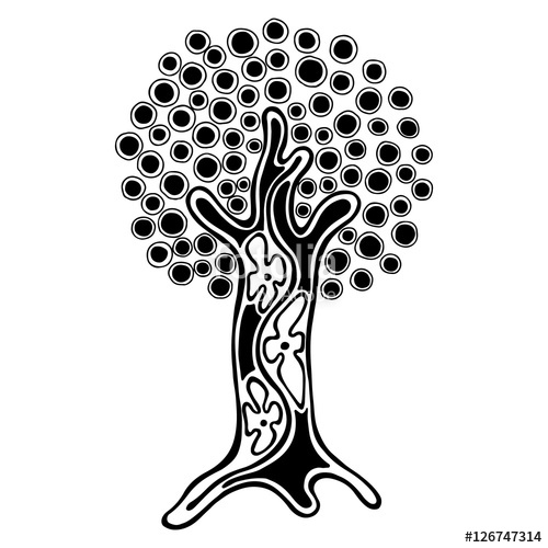 Vector hand drawn illustration, decorative ornamental stylized ...