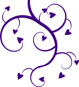 Purple Wedding Heart Clipart