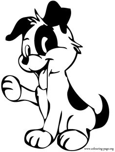 Black And White Spotted Dog Cartoon