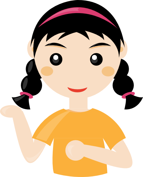 Girl Cartoon Clip Art - vector clip art online ...