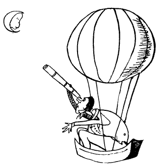 Public Domain images 105 cartoon man in hot air balloon observing ...