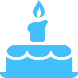 Caribbean blue birthday cake icon - Free caribbean blue cake icons