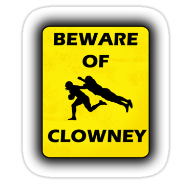 Beware of Clowney" Stickers by RaykwonTheChef | Redbubble