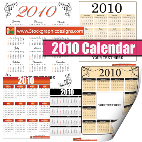 2010 Free Vector Calendar | Free Vector Graphics | All Free Web ...