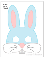 Bunny Mask | Printable Templates & Coloring Pages | FirstPalette.