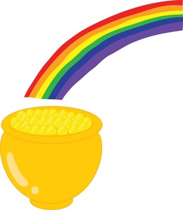 Pot Of Gold Clipart Image - clip art image of a pot of gold at the end