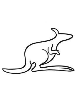 Kangaroo Outline coloring page | Super Coloring