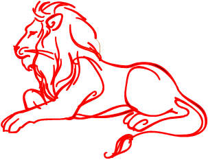 Welcome: Art Line Drawing ~ Red Lion