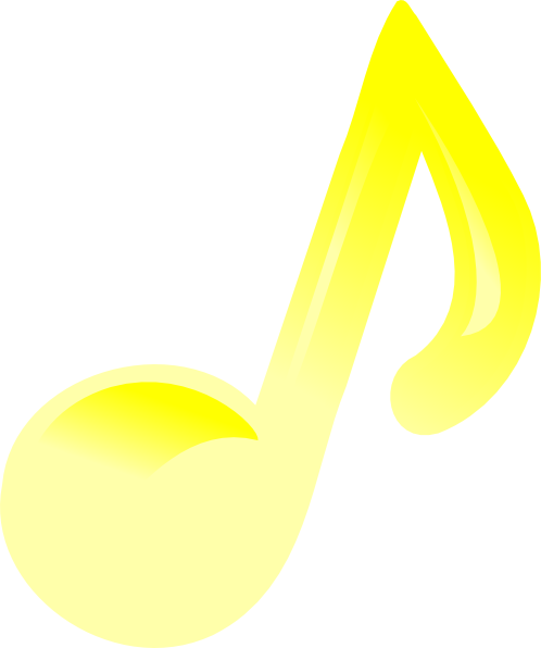 Yellow Music Note clip art - vector clip art online, royalty free ...