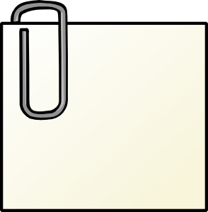 Note With Paperclip clip art Free Vector / 4Vector