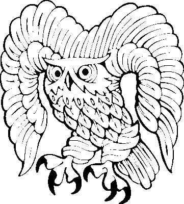 Free Heraldry Clipart - Heraldic clipart owl2