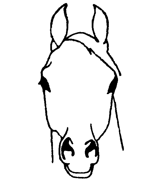 Horse head outline clip art