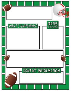 Football, Mom and Graphic organizers