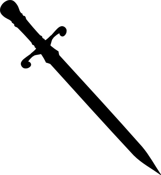 Sword silhouette clipart