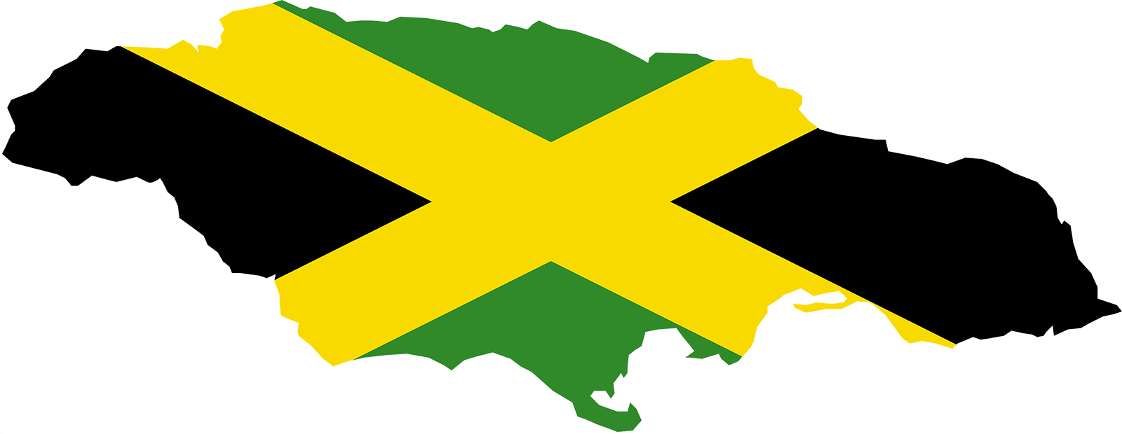 Jamaica Map with cities - Political Jamaica map outline