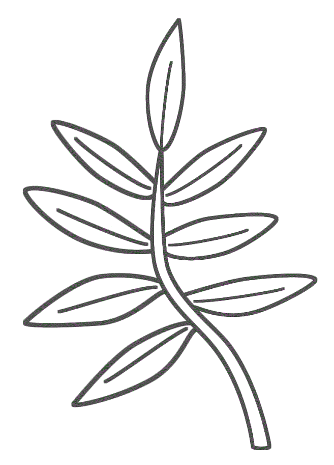 Palm Branch Coloring Page - AZ Coloring Pages