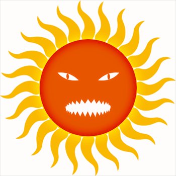 Angry sun clipart