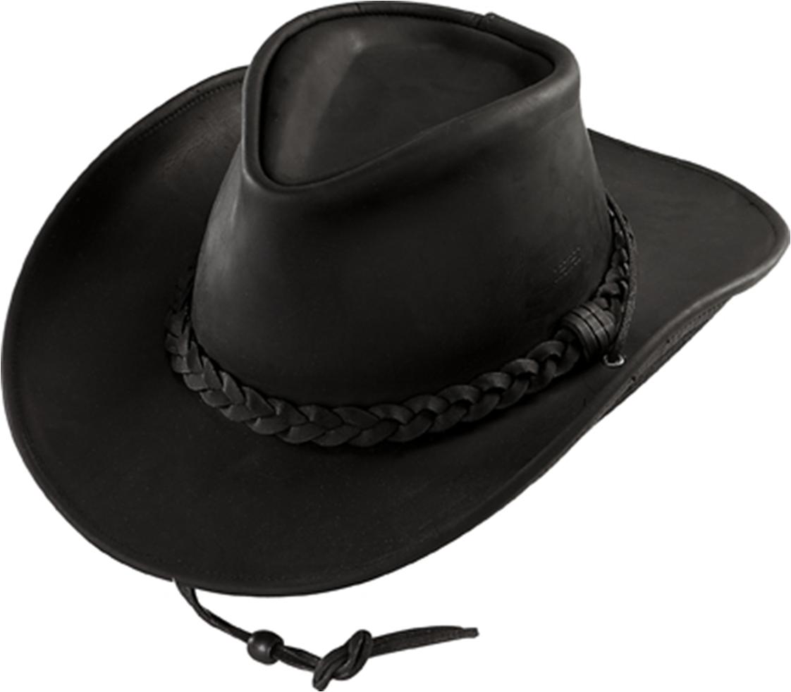 Henschel Hats - WEEKEND WALKER Leather Western Cowboy Hat - Black ...