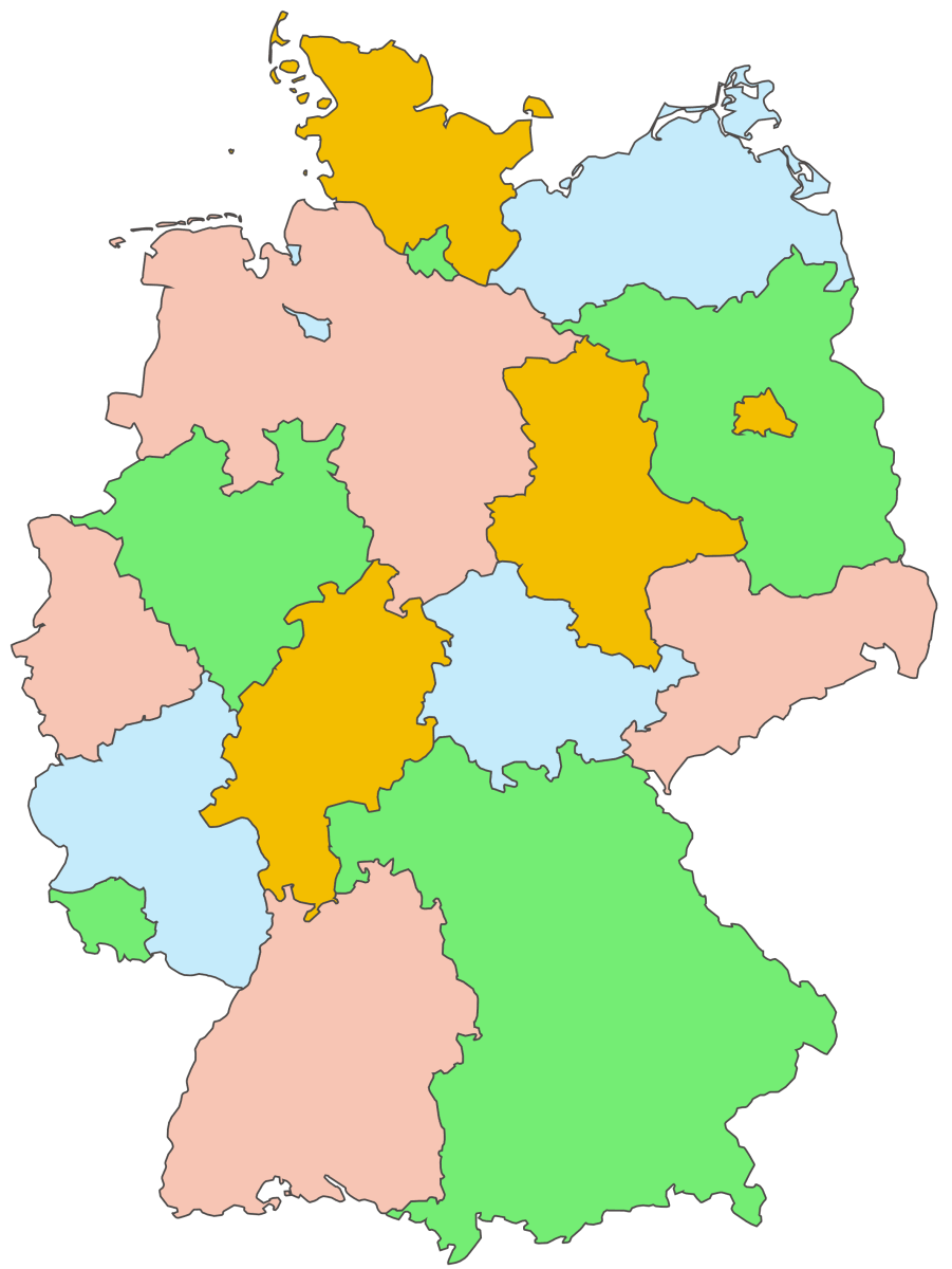 States Map of Germany