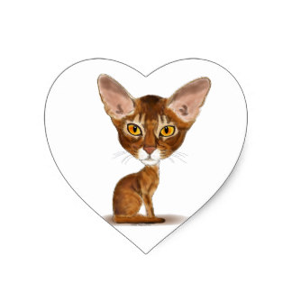 Cat Caricatures Stickers, Cat Caricatures Custom Sticker Designs