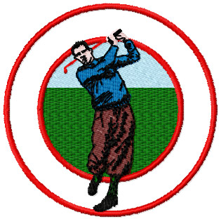 Golf free machine embroidery design