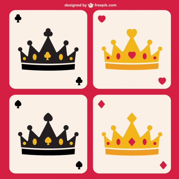 Poker crowns vector Vector | Free Download