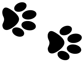 Puppy paw print clipart