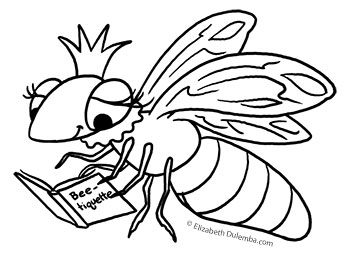 dulemba: Coloring Page Tuesday - Queen Bee